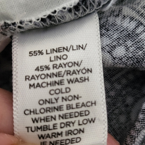 Loft Abstract Print Linen Blend Popover Sleeveless Romper - Picture 7 of 8